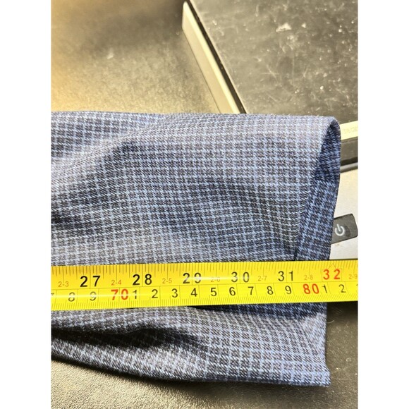 Tom James Executive Collection Men’s Blazer Blue Check 2-Button 40R Hand - Picture 7 of 9